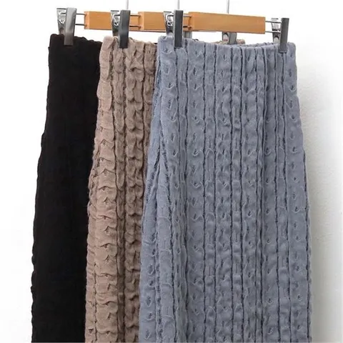 [하프클럽/시드마켓]H라인 꽈배기 니트 롱스커트 19DC10H 빅사이즈 여성