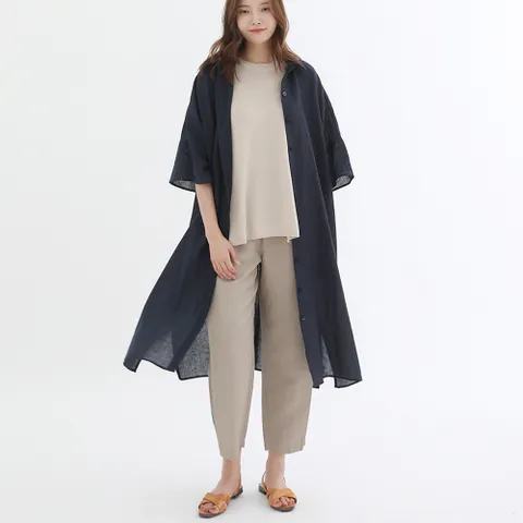 걸리버린넨롱셔츠로브 BB0GLLS