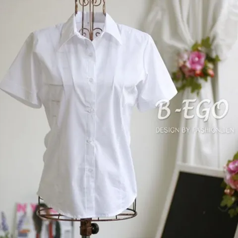 [하프클럽/비에고]905BG_55~88 베이직 반팔 면스판 블라우스