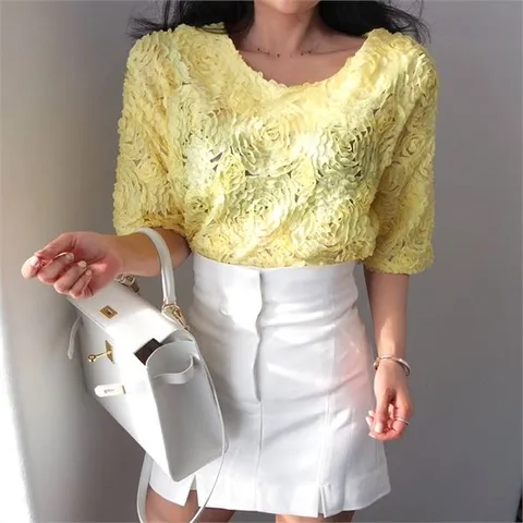 [하프클럽/텐퍼센트]피레 플라워 블라우스