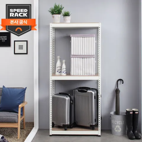 [스피드랙] 800x400x1800 3단 다용도/베란다 조립식 철제선반 베스트규격