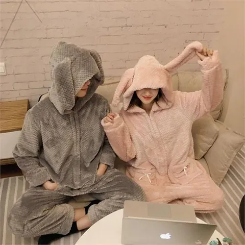 [하프클럽/드레스날다]커플파자마 앙귀요미 바니토끼 수면 잠옷mset1042