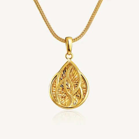 플레어 더블 목걸이 24K 순금 22.5g