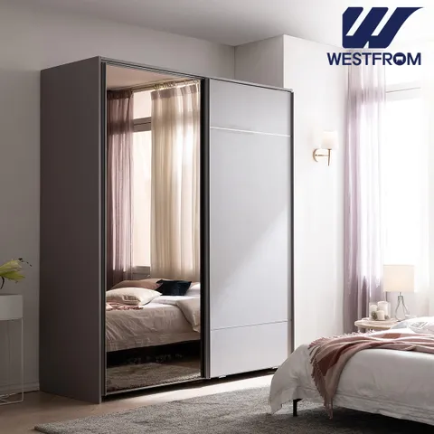 모던 더블린76 슬라이딩 수납형 키큰옷장 170cm