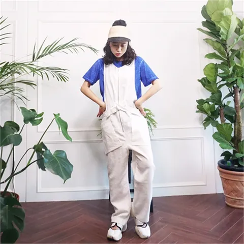 [하프클럽/앞머리]퀄리티 린넨 지퍼 와이드 썸머 점프수트n717