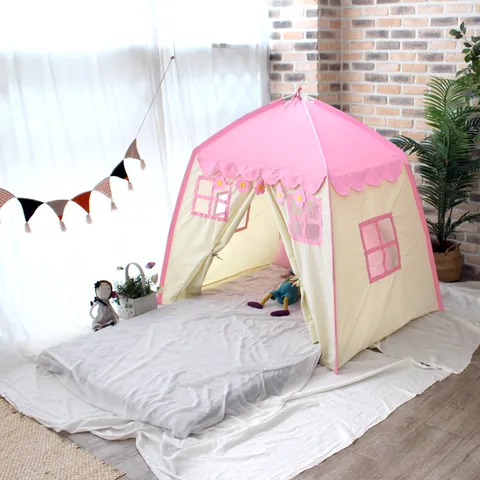 플라워 하우스 아동 인디언 텐트 어린이 공주 싱글 침대