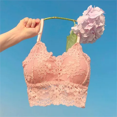 [하프클럽/위크유]위크유 블라썸 브라렛 노와이어 레이스 자수 여성 브라