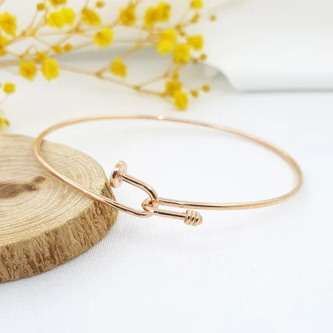 [현골드앤실버]14k 뱅글 통 레이어드 팔찌