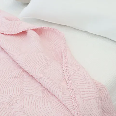 레브라이프 레이스누빔 풍기인견 삼중직 여름이불 겸 패드 핑크