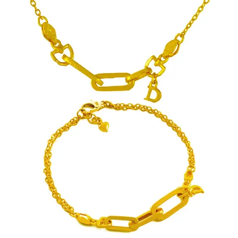 순금사각D세트목걸이18.75g+팔찌18.75g