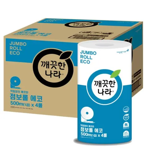 깨끗한나라 점보롤 화장지(1겹(500MX4롤x4팩(16롤))