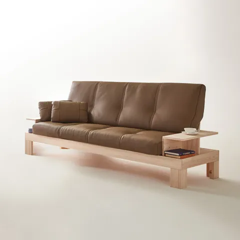 더젠 모비치 고급편백원목 천연통가죽3인용소파(3인용)