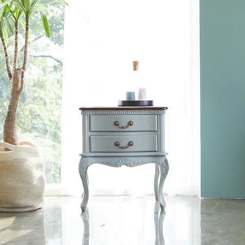 [퍼니프랑] 수입 유럽형 빈티지 엔틱가구 RG 46 뉴보이 그레이 침실 거실 협탁