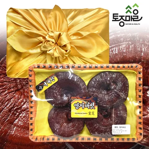 [토종마을]국내산 영지버섯 선물세트 300g [보자기포장]