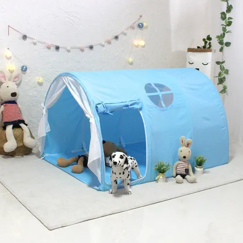 키즈돔 도어 3단 플레이텐트-블루 / 놀이텐트 / 침대텐트 / 인디언텐트