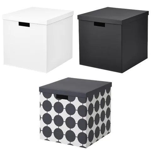 TJENA 셰나 수납상자+뚜껑 특대형32x35x32/서류정리/보관함/박스/수납함