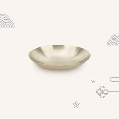 호담 명인 명장 전통 방짜유기 오목 접시(샐러드볼) 소