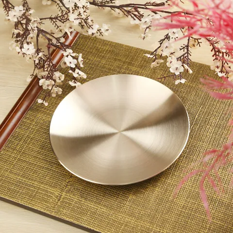 명인 명장 전통 방짜유기 원형 접시(소)