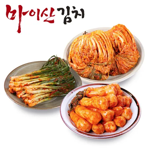 한국농협김치  3종2호 포기김치3kg/파김치1kg/총각김치1kg
