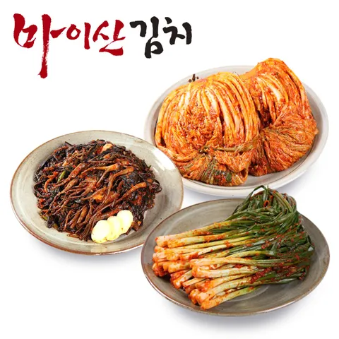 한국농협김치  3종3호 포기김치3kg/파김치1kg/고들빼기1kg