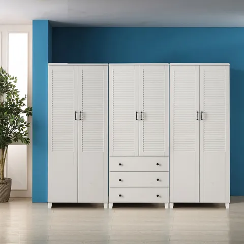 뉴린 화이트 3서랍 장롱 세트 2400