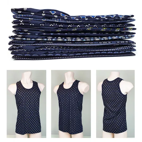 [5매입] 국내제조 간절기~겨울 니트 면스판 남성런닝세트/남자