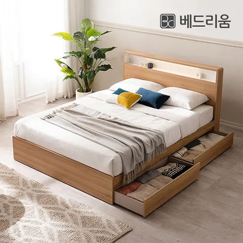 베드리움 리밍 LED 수납침대SS-본넬 매트리스
