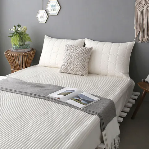 줄누빔 광목 면 침대패드/매트커버/베개커버 모음