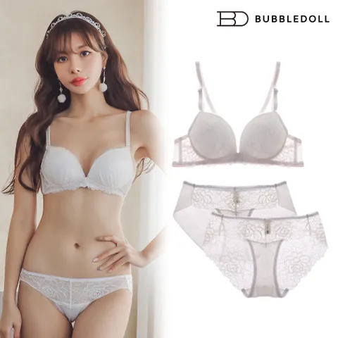 여성 허밍 노와이어 브라1+팬티2 속옷세트