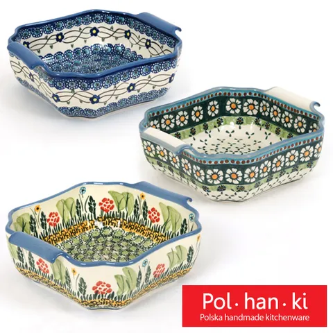 폴핸키.폴란드그릇 - 8각 파스타&샐러드 보울 [패턴3종] 선택 1