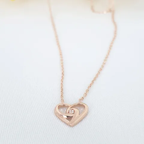 [현골드앤실버] 14k 심플 하트 사랑 러브 프로포즈 목걸이