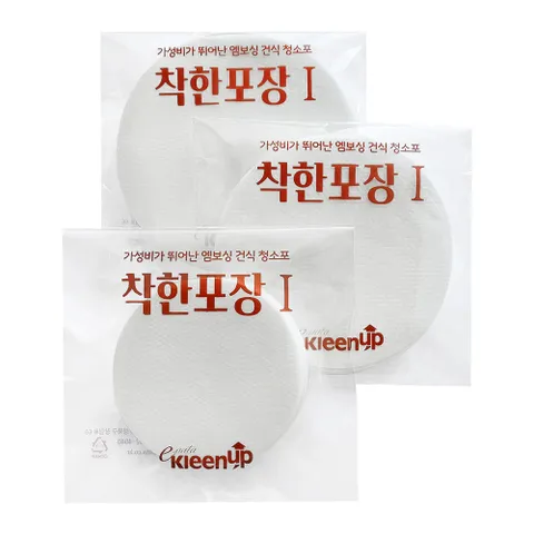 3사이즈 택1 실속 원형건식청소포 착한포장1탄_30매x10팩
