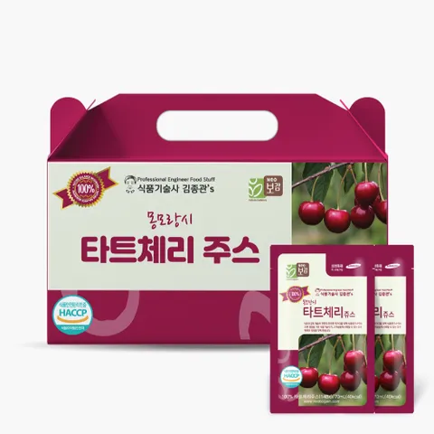 식품기술사 김종관 14브릭스 몽모랑시 타트체리주스 70ml x 30포
