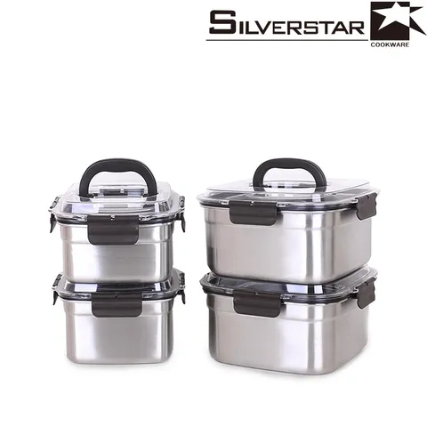 실버스타 오아이씨 돔형 스텐김치통 핸디4종/16호2개+18호2개