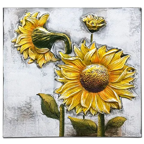 심플 해바라기 유화액자 1394A 코너액자 해바라기그림 풍수액자 입체액자