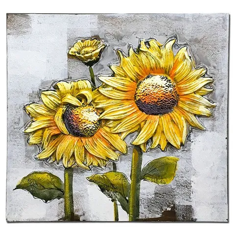 심플 해바라기 유화액자 1394B 코너액자 해바라기그림 풍수액자 입체액자