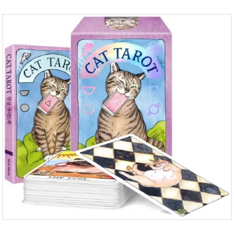 [한스미디어] CAT TAROT 공식 한국판[타로카드 78장/한글 가이드