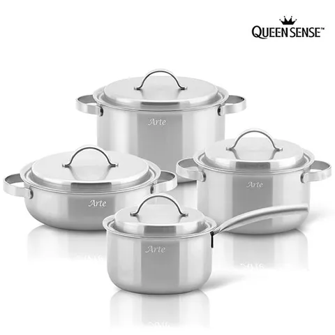 퀸센스 아르테 통5중 인덕션겸용 스텐냄비 4종세트(편18,양20,24
