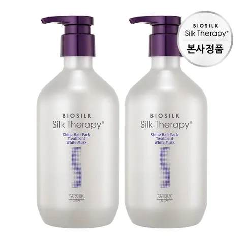 실크테라피 샤인 헤어팩 트리트먼트 화이트머스크 500ml x 2개