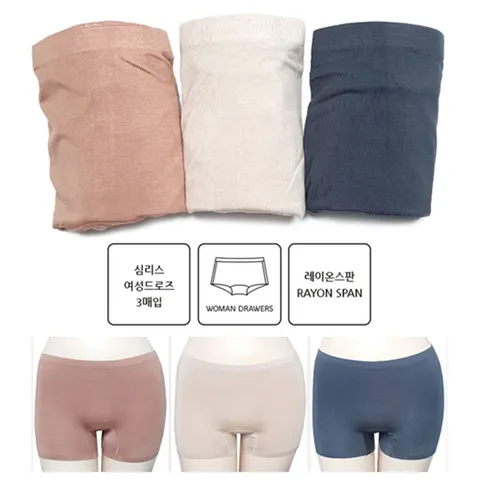 [하프클럽/제이투와이]드로즈여성 네모팬티 심리스사각드로즈 3매