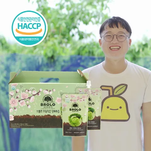 청년농부가 만든 꼬샤꼬샤&브롤로 리얼착즙 양배추즙 40포