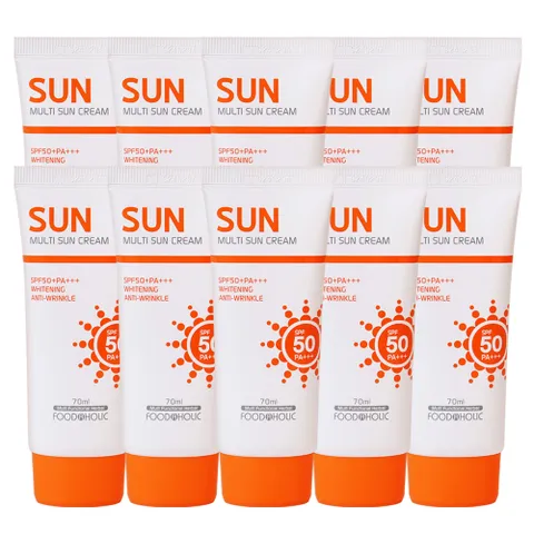 10개  멀티 선크림 70ml SPF50 PA+++ /백탁없는 혼합자차 썬크림 선블록 자외선차단