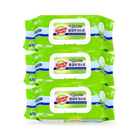 더블액션 물걸레청소포 대형 20매 x 3개 물티슈청소포