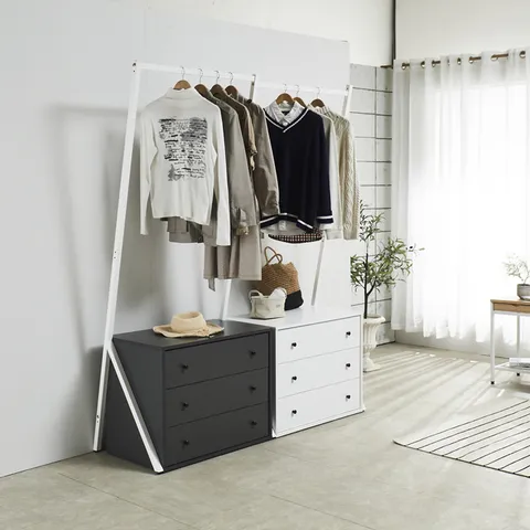 아름이와다움이 스렌티 2100 스틸 3단서랍행거 1290