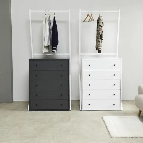 아름이와다움이 스렌티 2100 스틸 5단서랍행거 860