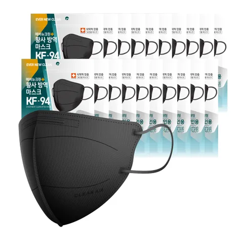 에버뉴크린 새부리형 황사방역마스크(KF94)(블랙/대형) 100입