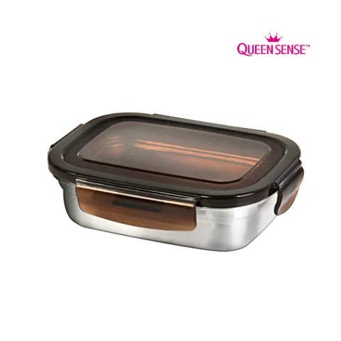 퀸센스 에리카 스텐레스 밀폐용기 사각 김치통 반찬통 320ml