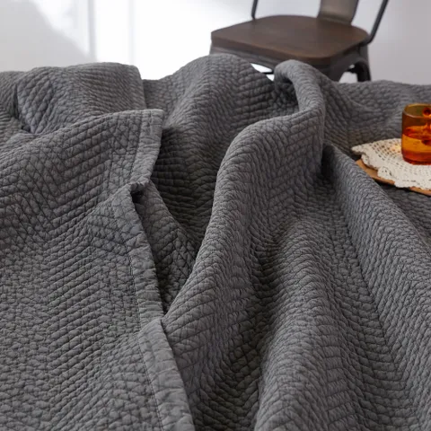 에스데코 PZZ 60수순면 피그먼트 바이오워싱 누빔이불K 차콜