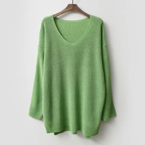 여성의류 딥브이스프링롱니트 BNC567M101 빅사이즈