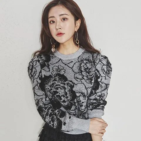 로즈 퍼프 니트